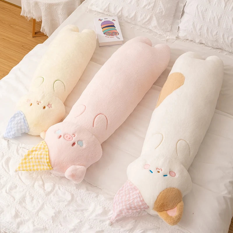 Long Plush Sleeping Animal Body Pillow with Cone