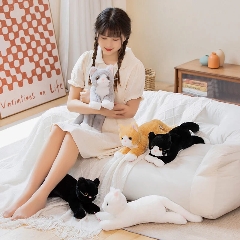Soft White Plush Cat with Heterochromia Eyes - Image 6