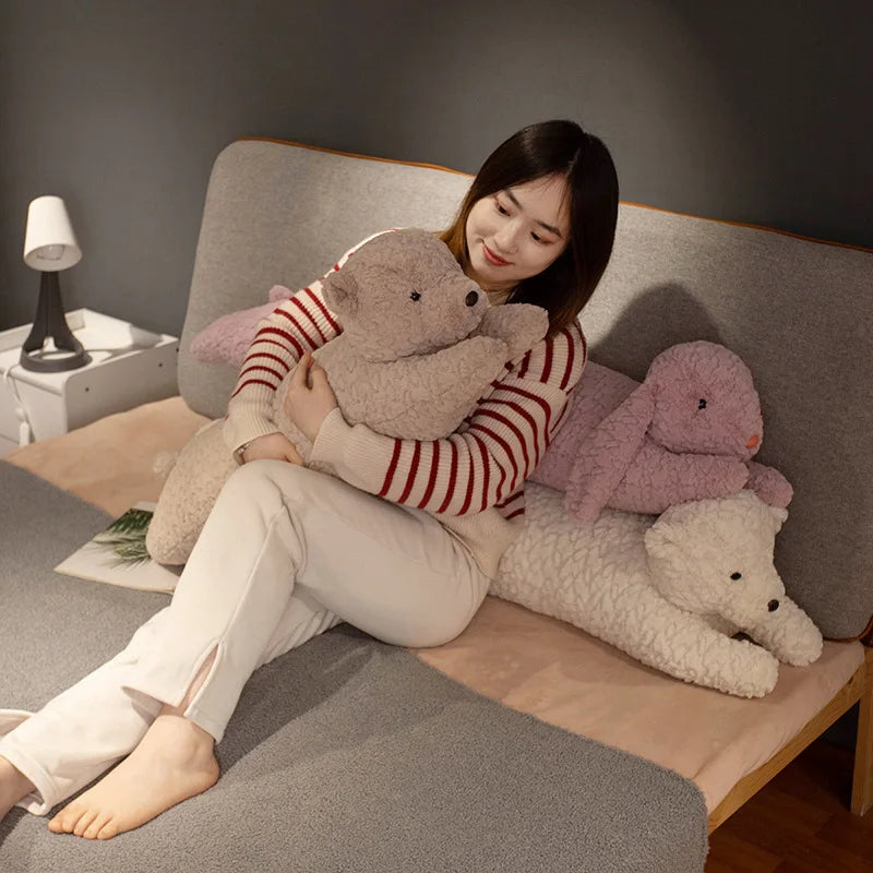 Cuddly Sherpa Animal Extra-Long Body Pillow - Image 5