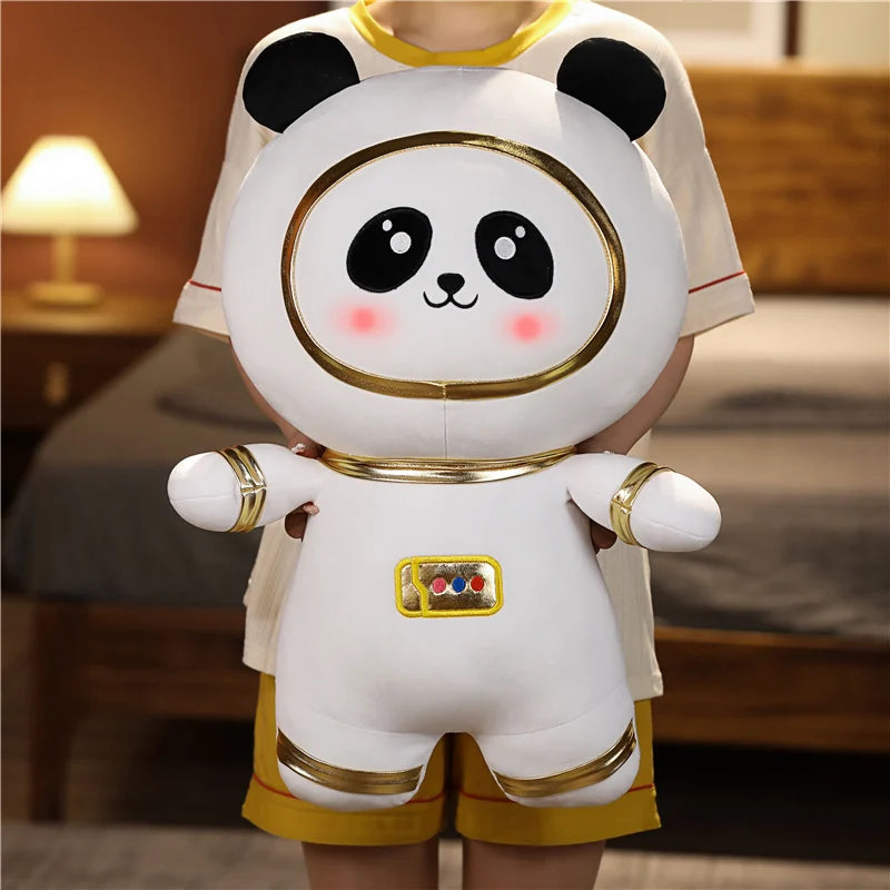 White Astronaut Plush Toy with Gold Patches - Image 6