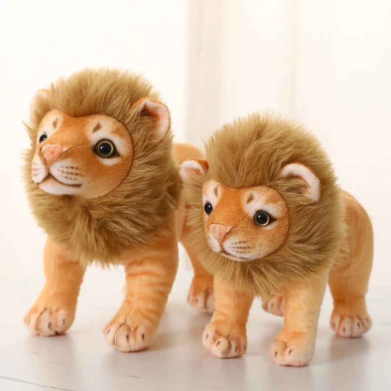 Light Orange Plush Lion Cub with Brown Mane - Image 3
