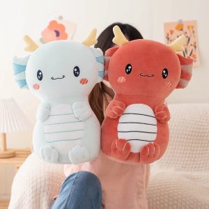 Cute Dragon Plushie with Gills and Horns
