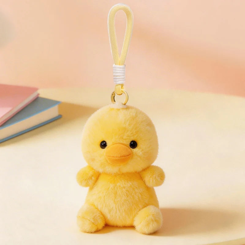Cute White Chibi Animal Plush Keychain - Image 10