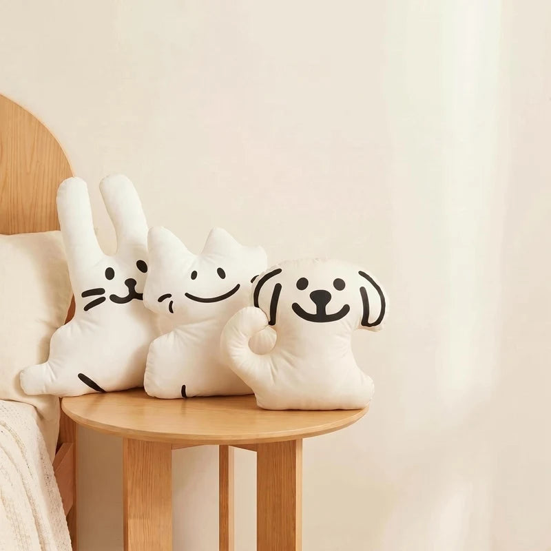 Cute Creamy Animal Shaped Plush Pillow - Image 5
