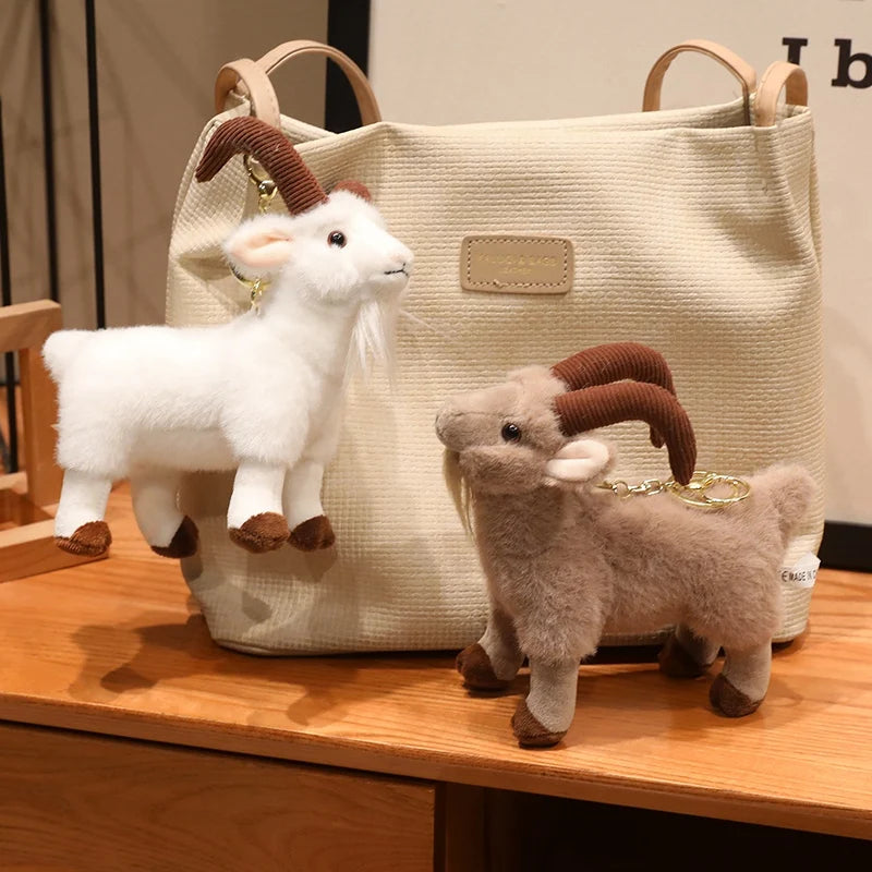 Cute Mountain Goat Plush Toy with Corduroy Horns - Image 5