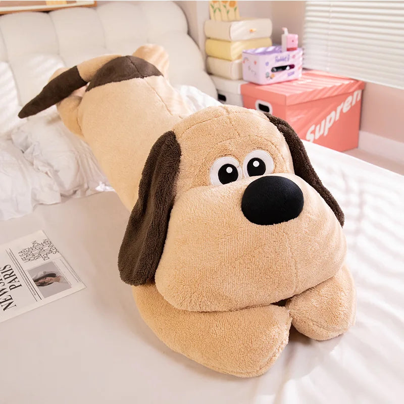 Cartoon Tan Long Plush Dog Pillow - Image 5