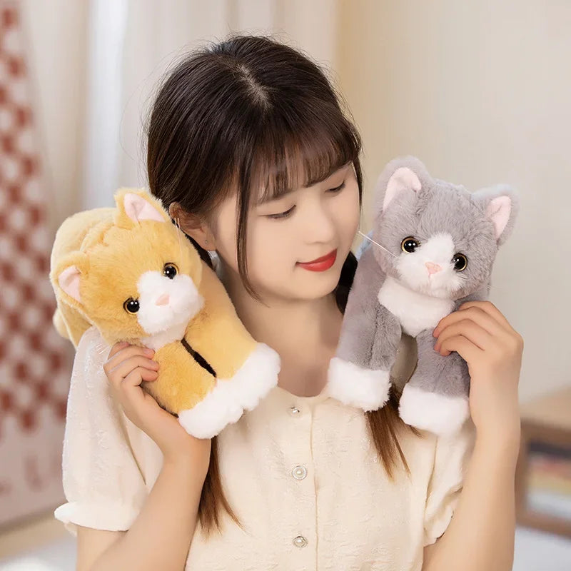 Adorable Lying Tuxedo Cat Plush Toy - Image 6