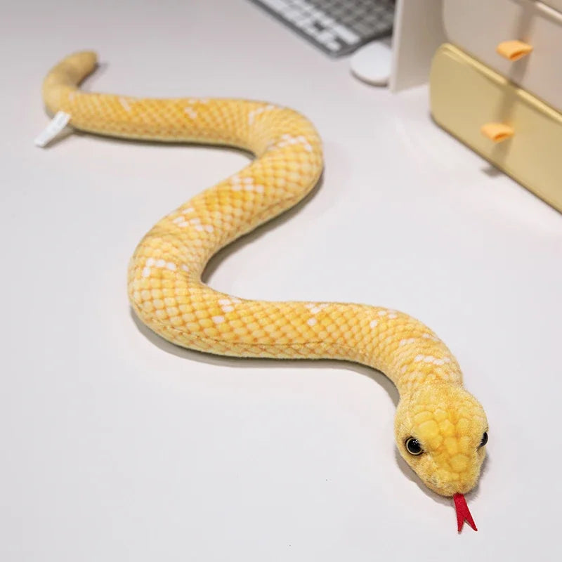 Vibrant Scale Pattern Plush Snake - Image 11