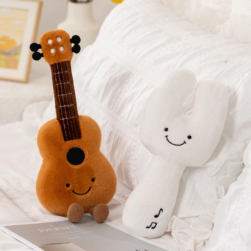 Cute Brown Violin Plush Toy with Smile Face - Image 4