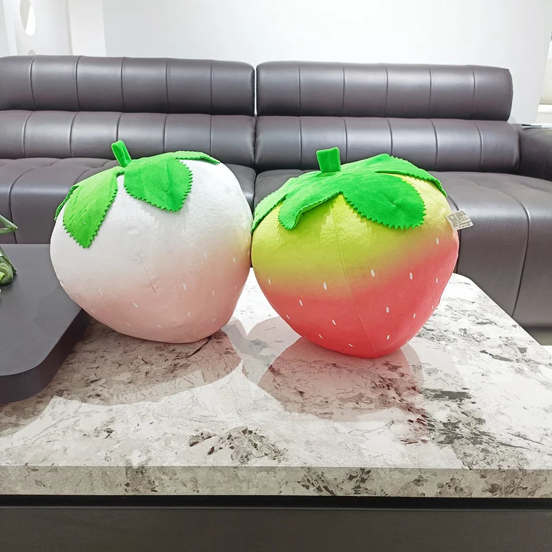 Giant Ombre Strawberry Plush Pillow - Image 2