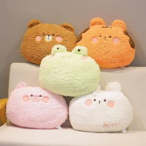 Kawaii Light Green Frog Plush Cushion