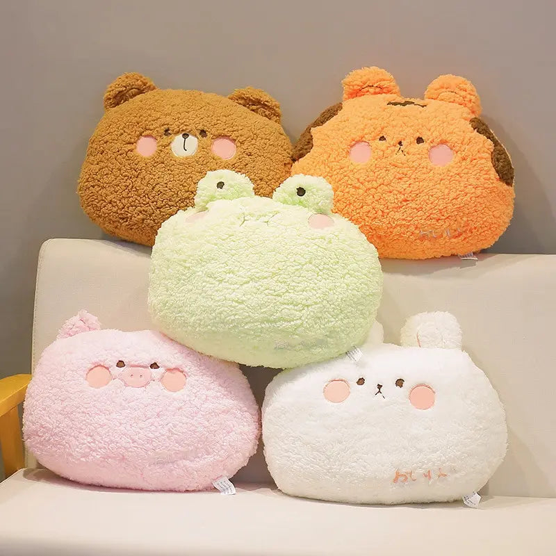 Kawaii Light Green Frog Plush Cushion