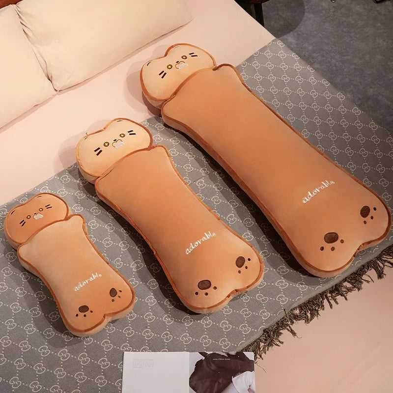 Cute Animal Face Caramel Plush Body Pillow - Image 4