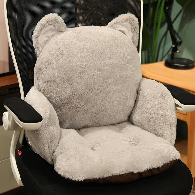 Plush Spotted Cow Back and Seat Cushion - Image 7