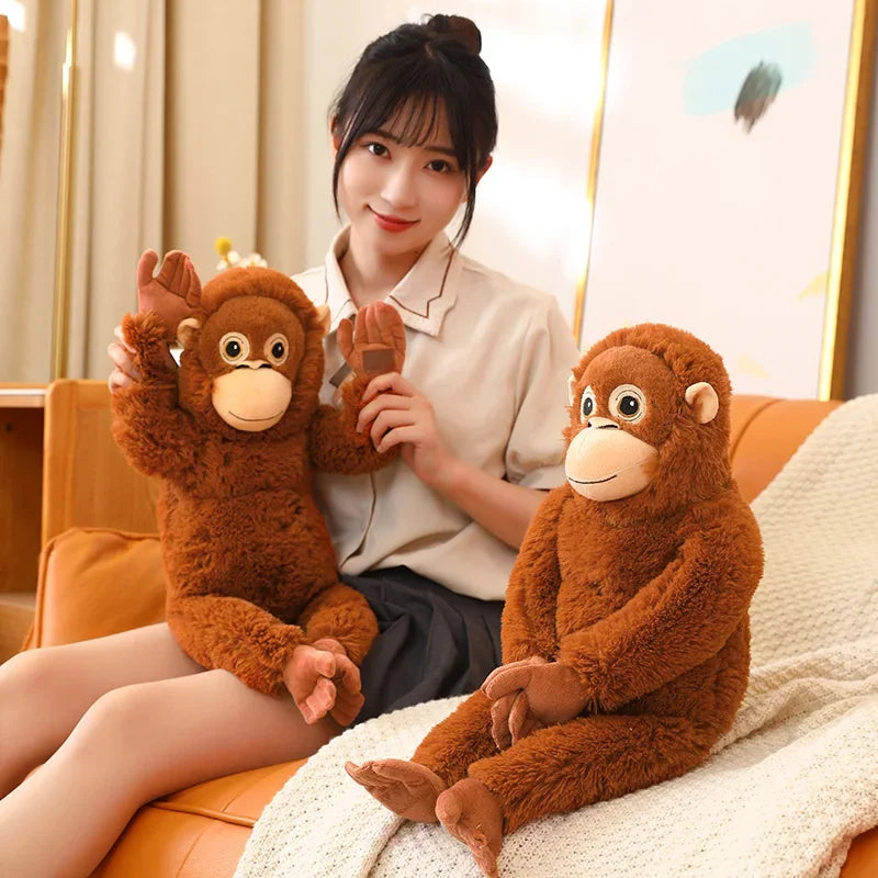 Adorable Brown Orangutan Plush Backpack - Image 4