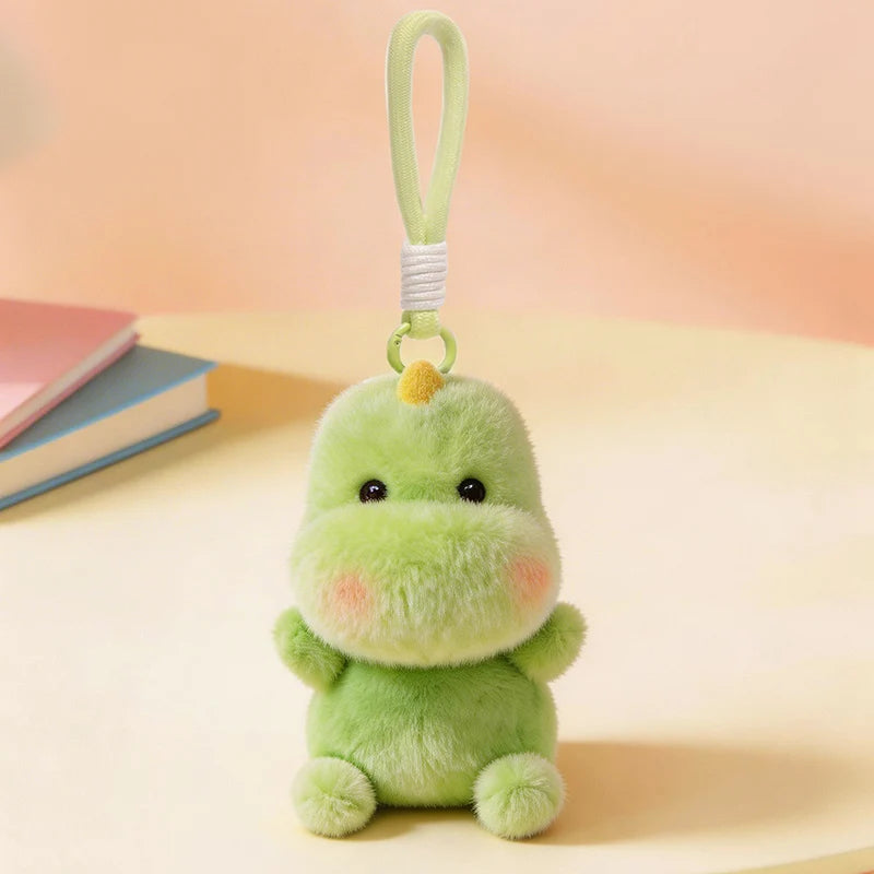 Cute White Chibi Animal Plush Keychain - Image 8