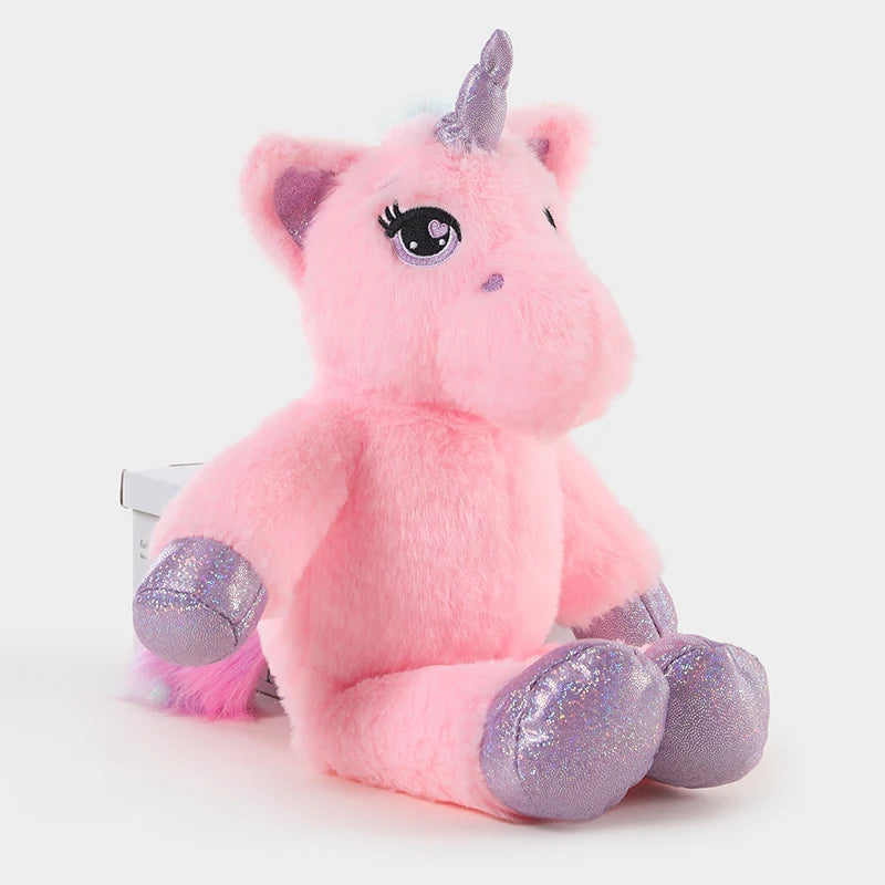 Pink Plush Unicorn with Glitter Hooves - Image 5