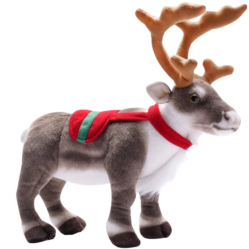 Christmas Reindeer Plush with Red Collar & Saddle - Image 5