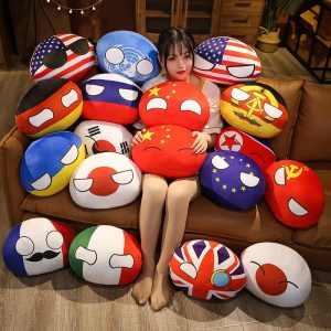 Countryball National Flag Plush Cushion