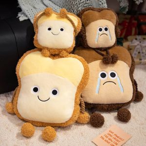 Smiling Toasted Bread Hot Water Bottle Plush