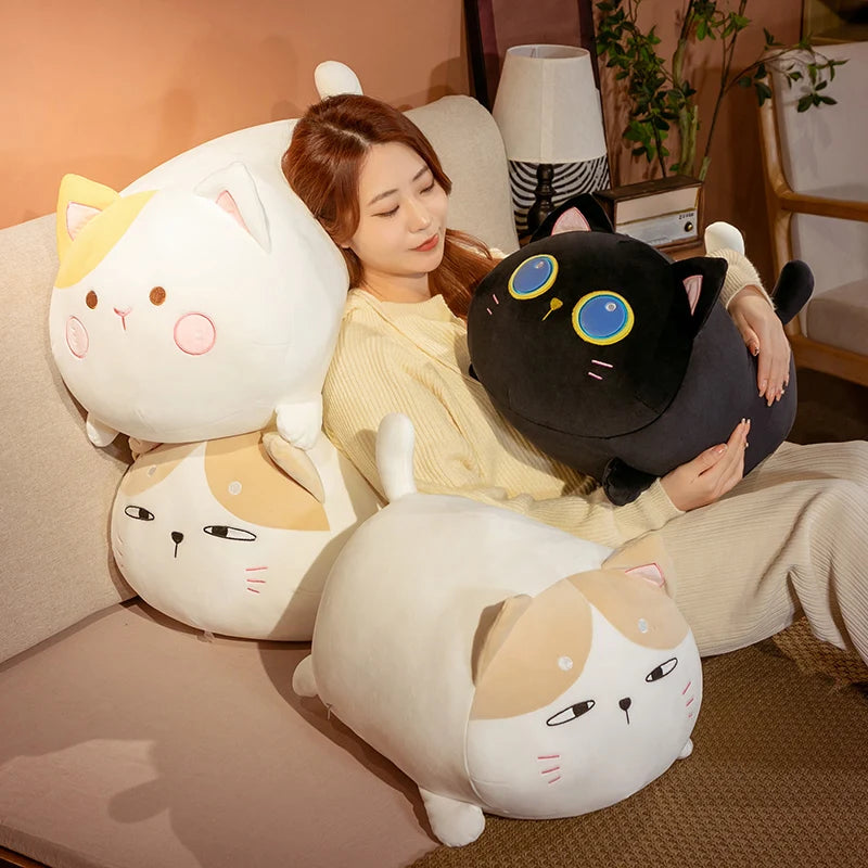 Chubby Cat Plush Pillow with Diverse Styles - Image 3