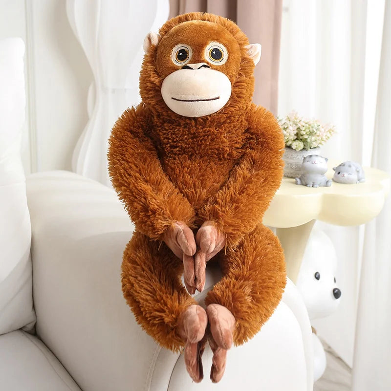 Soft Red-Brown Hugging Orangutan Plush - Image 7