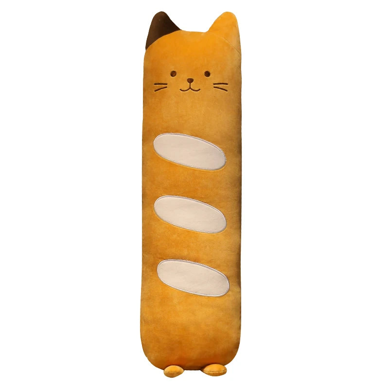 Cute Orange Cat Baguette Plush Pillow - Image 7