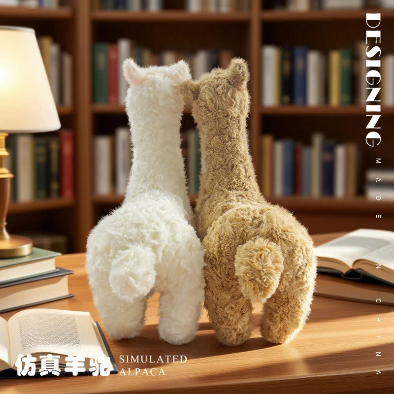 White Alpaca Plush Toy with Pink Ears - Image 5