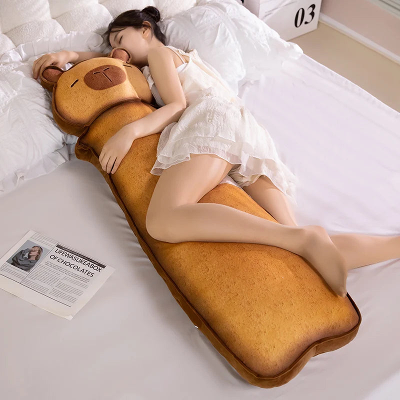 Cute Cat Face Long Toast Plush Pillow - Image 5