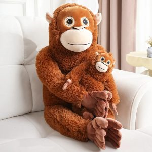 Oversized Mother and Baby Orangutan Plush