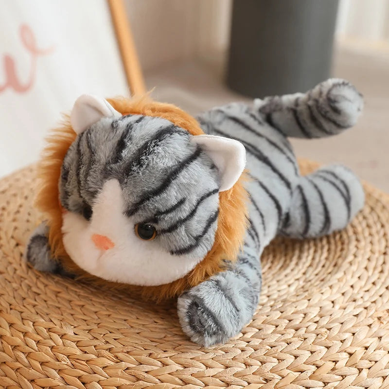 Gray Tabby Cat in Bread Slice Plush Toy - Image 12