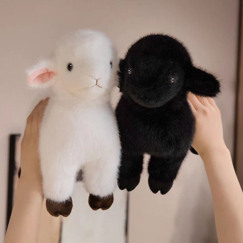 Fluffy White Plush Lamb Stuffed Animal - Image 3