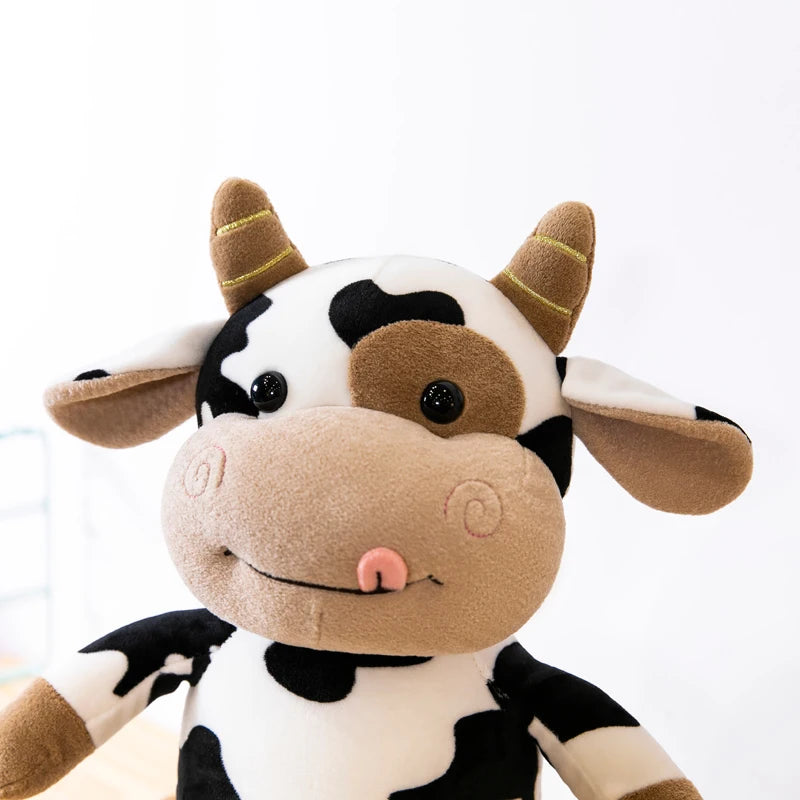 Friendly Spotted Cow Plush with Gold Horns - Image 5