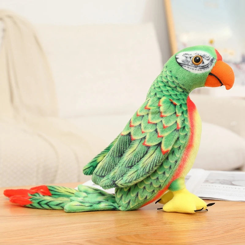 Colorful Blue and Yellow Parrot Plush Toy - Image 9