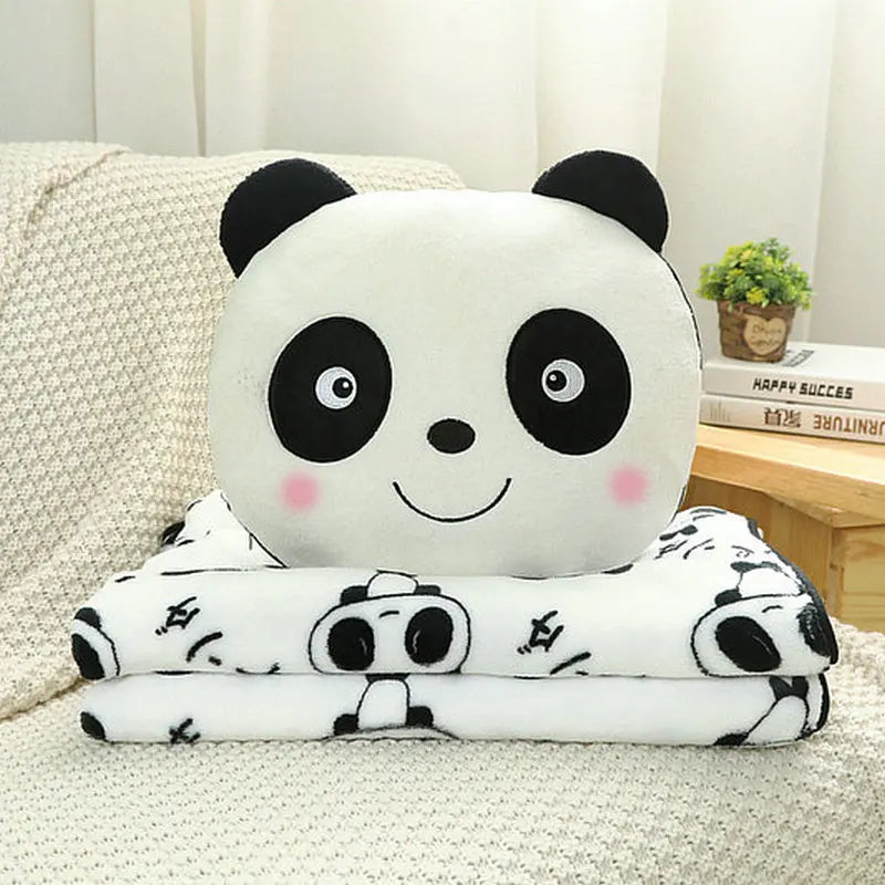 2-in-1 Cute Panda Plush Blanket Pillow - Image 7