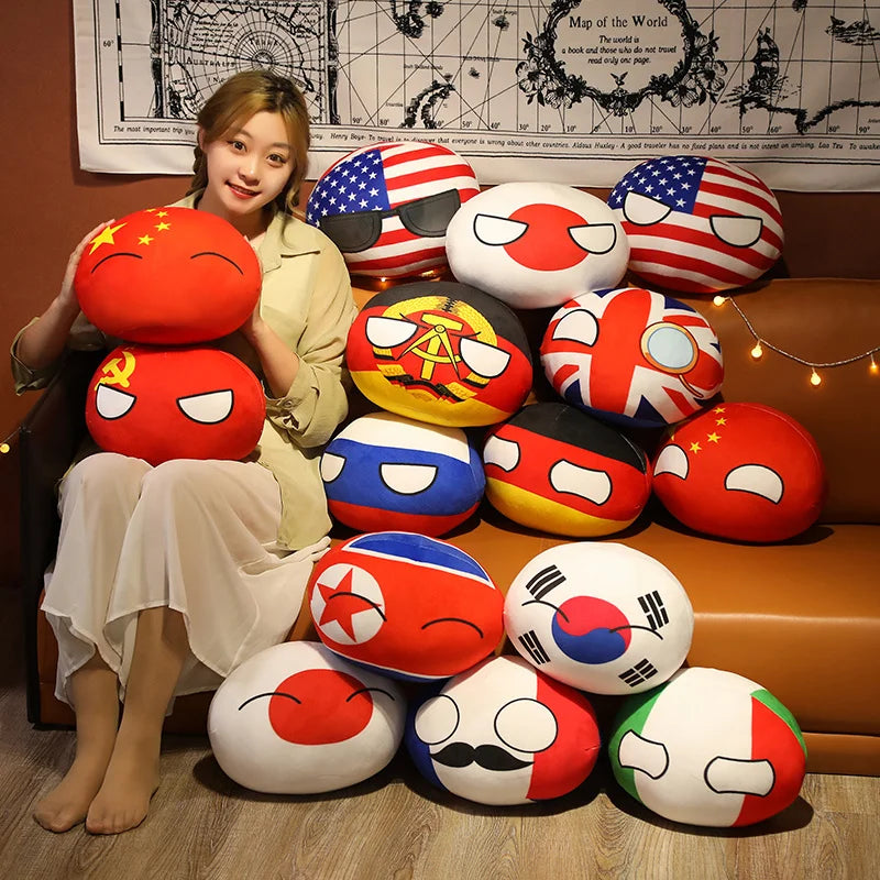 Soft Round Countryball Flag Plush Toy - Image 5