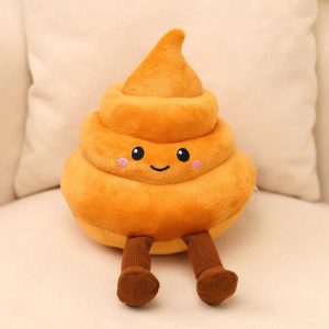 Cute Brown Poop Emoji Plush Toy with Legs