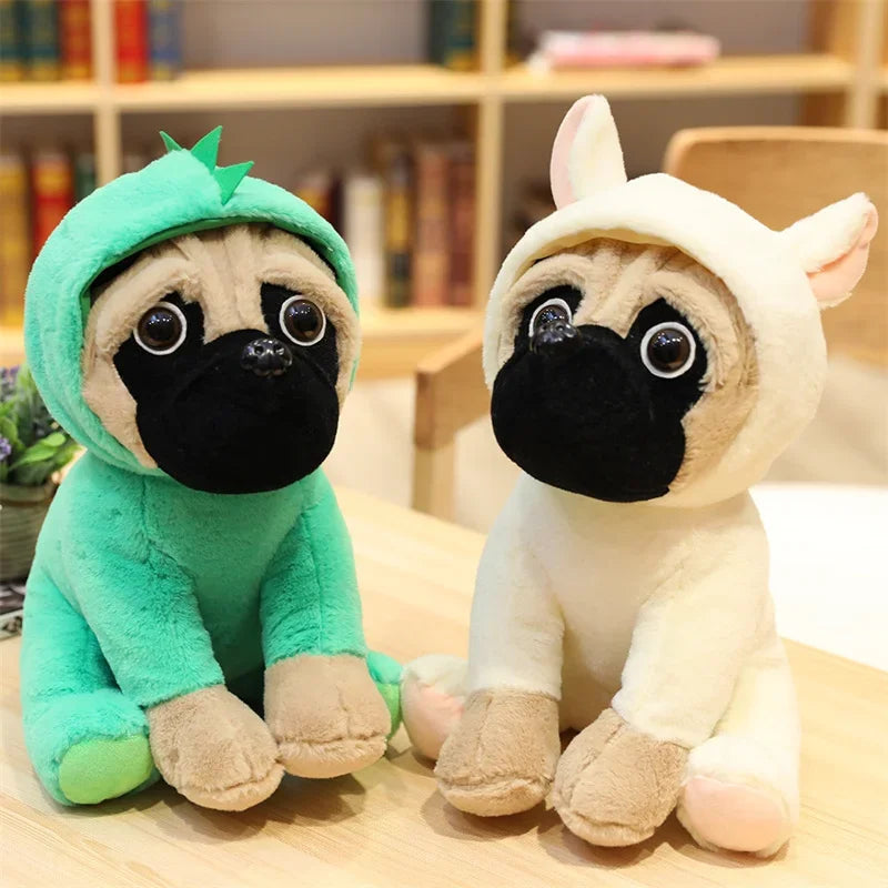 Cute Pink Rabbit Pug Plush Toy - Image 3