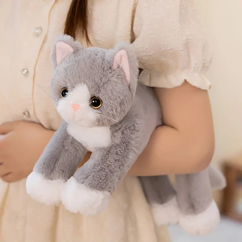 Adorable Lying Tuxedo Cat Plush Toy - Image 4