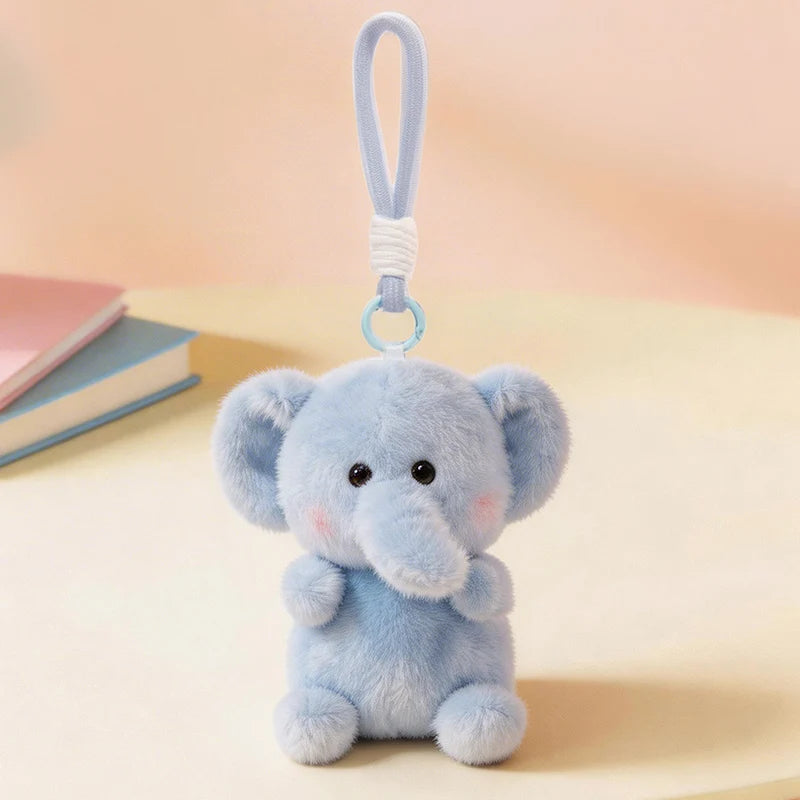 Cute White Chibi Animal Plush Keychain - Image 11