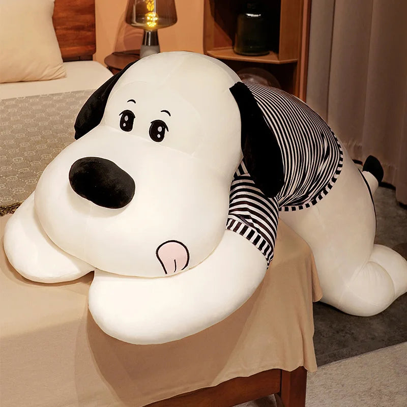 Cute Striped Dog Plush Body Pillow - Image 3