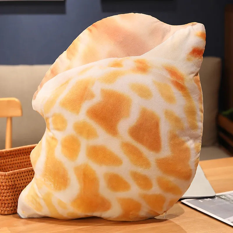 Light Pink Plush Scallop Seashell Pillow - Image 6