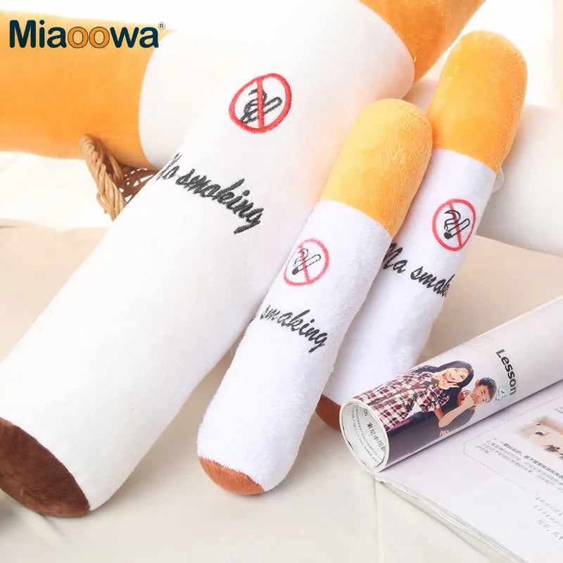 Novelty Cigarette Plush Pillow with No Smoking - Image 5
