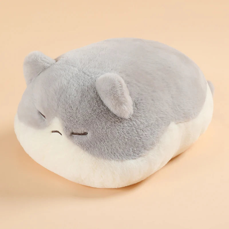 Soft Two-Tone Plush Sleeping Animal Cushion - Image 11