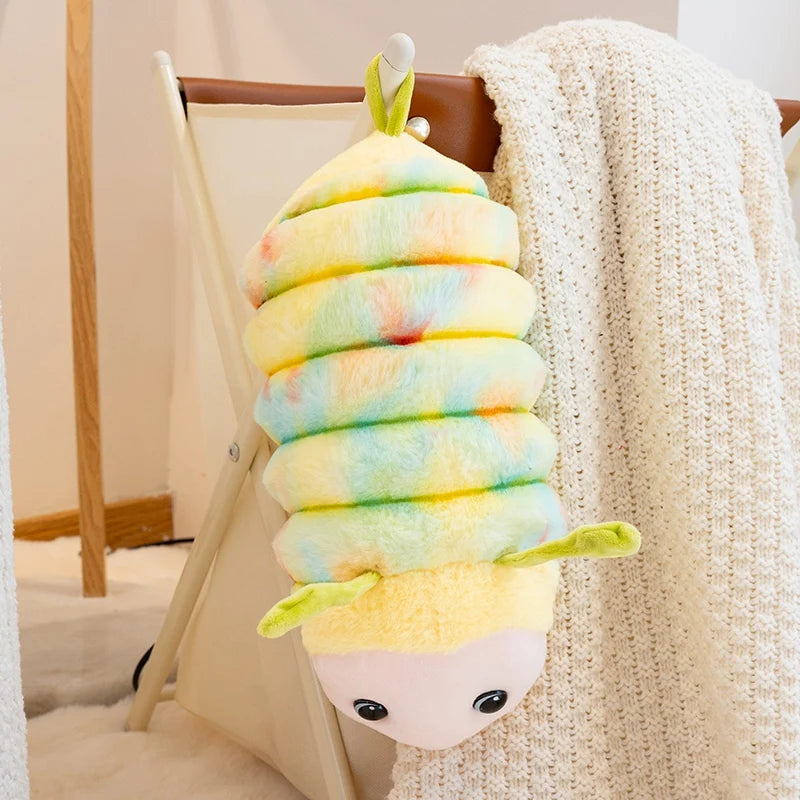 Cute Pastel Rainbow Caterpillar Plush - Image 3