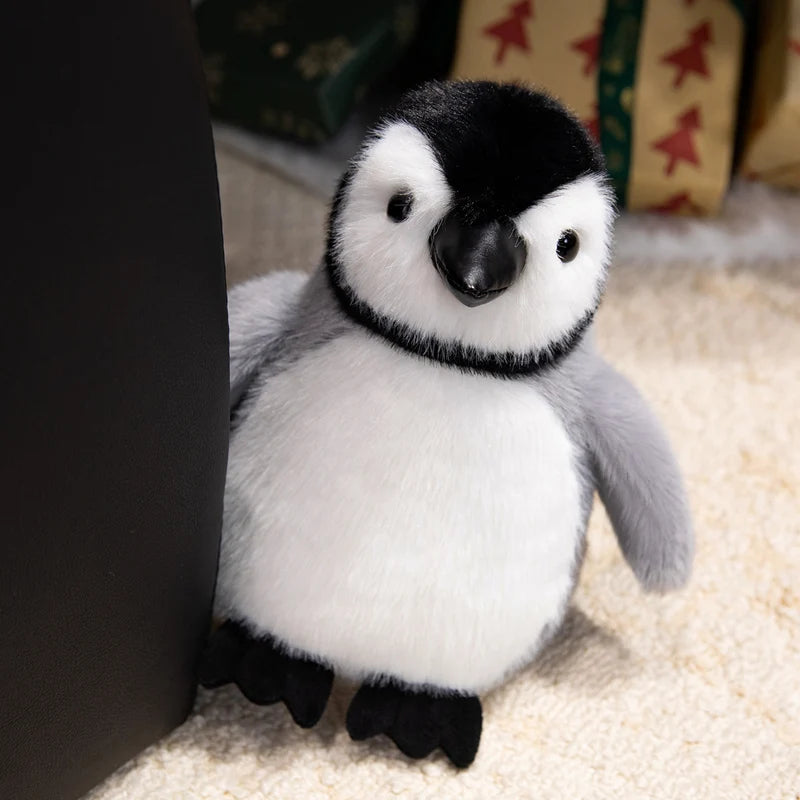 Soft Baby Penguin Plush Set in Black and Grey - Image 6