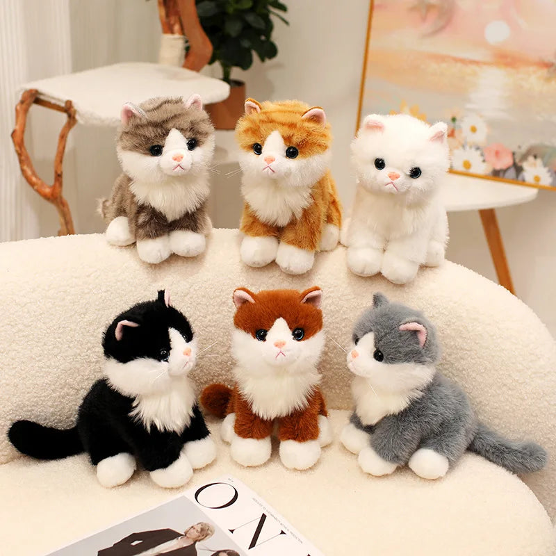 Cute Bicolor Sitting Cat Plush Toy - Image 2