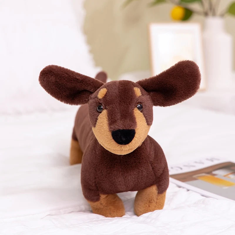 Soft Long Brown Dachshund Plush Toy - Image 3