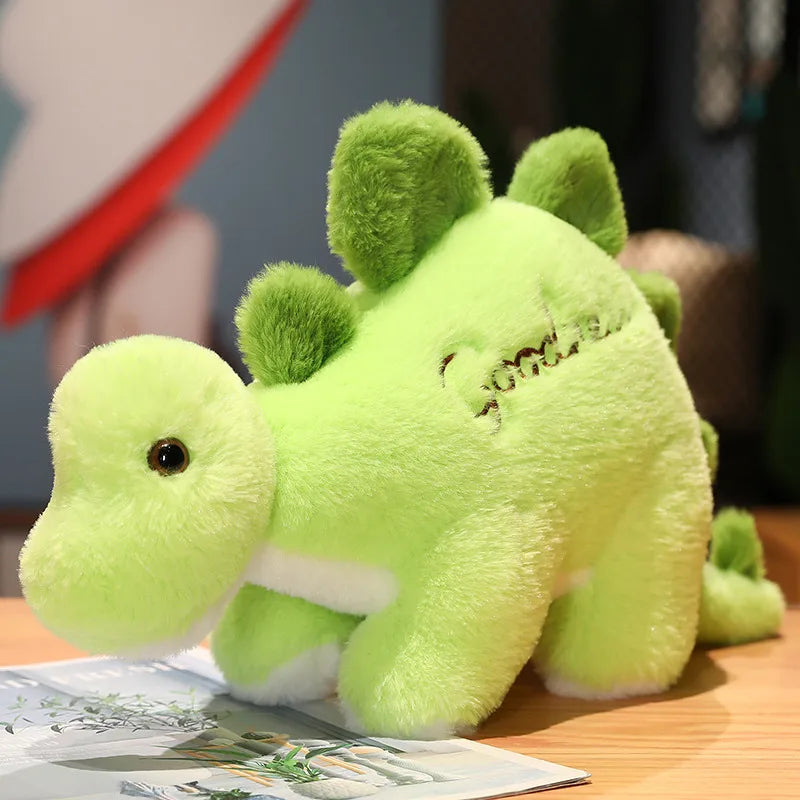Lime Green Stegosaurus Plush with Goodness - Image 8