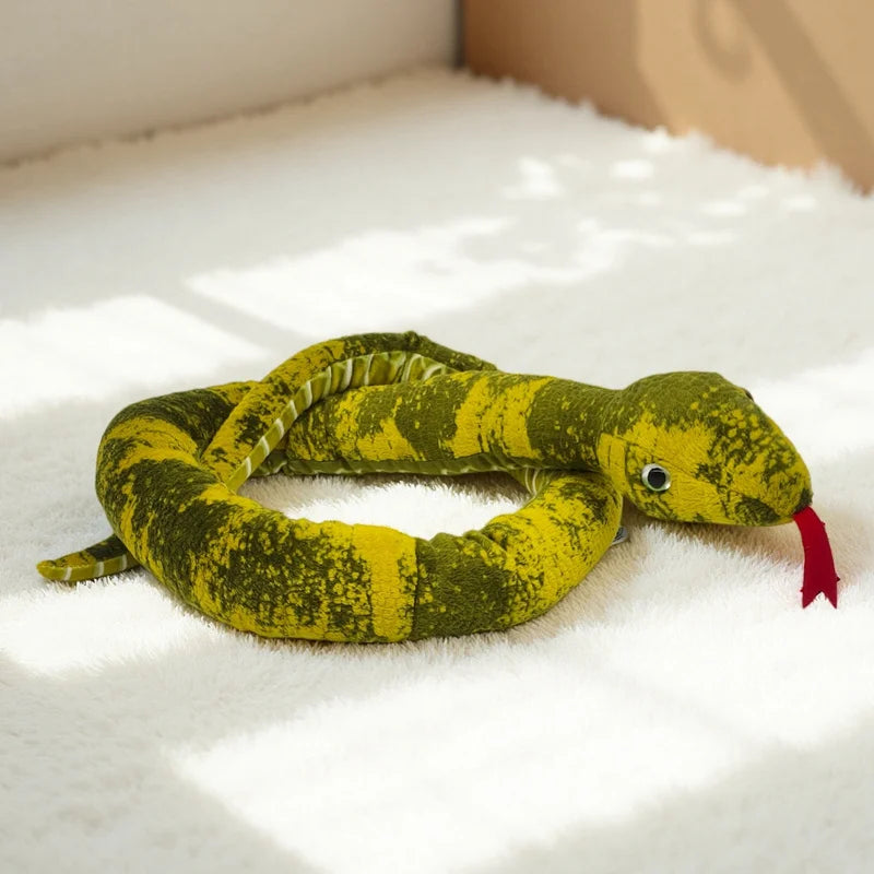 Assorted Realistic Plush Snake Toy with Forked Tongue - Image 6